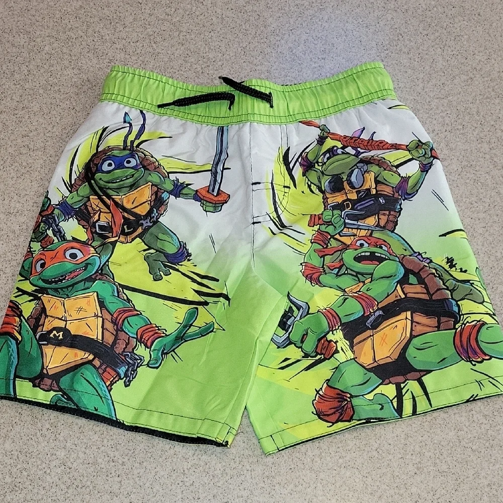 Nickelodeon Teenage Mutant Ninja TurtlesRashguard & Trunk Set Size 4/5 NWT